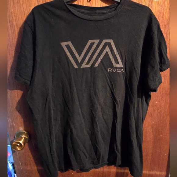 RVCA charcoal Gray/black T-shirt SzL - Picture 3 of 8